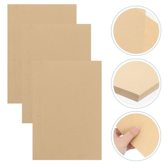 FRCOLOR 100 Sheets A4 Kraft Letter Paper Vintage Wrapping Paper Old-fashioned Design Writing Paper Light Brown Stationary Paper(Weight 80g)