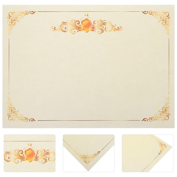 FRCOLOR 100 Sheets of Blank Certificate Paper Certificate Inner Paper Printable Paper Sheet DIY Blank Paper