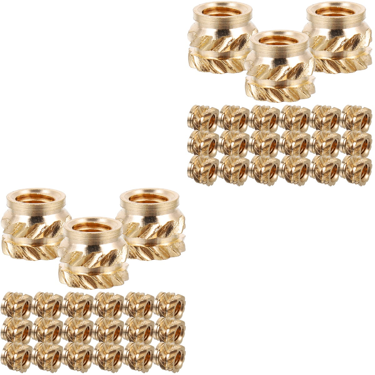 Copper Thread Insert FRCOLOR 100 pcs Female Thread Copper Embedment Nut M3x4x5 Thread Heat ...