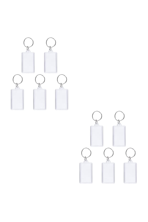 100Pcs Split Ring Keychain Easy Assemble Clear Acrylic