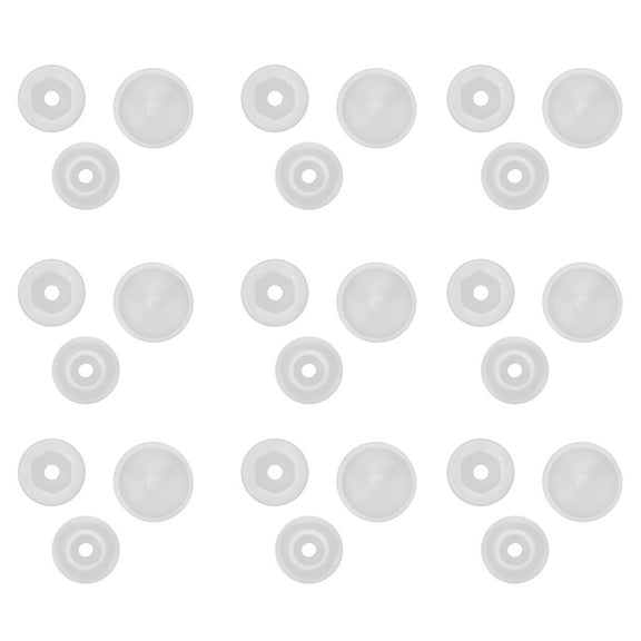 LABSERRON 1000Sets Professional Plastic Snap Buttons Multi Function Snap Fasteners White for Daily Use