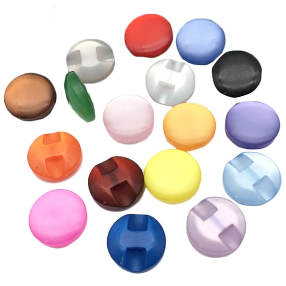 ELAYARD 100 Pack Pearlescent Resin Craft Buttons Assorted Colors for Sewing, Crafts, Decorations and Scrapbooking