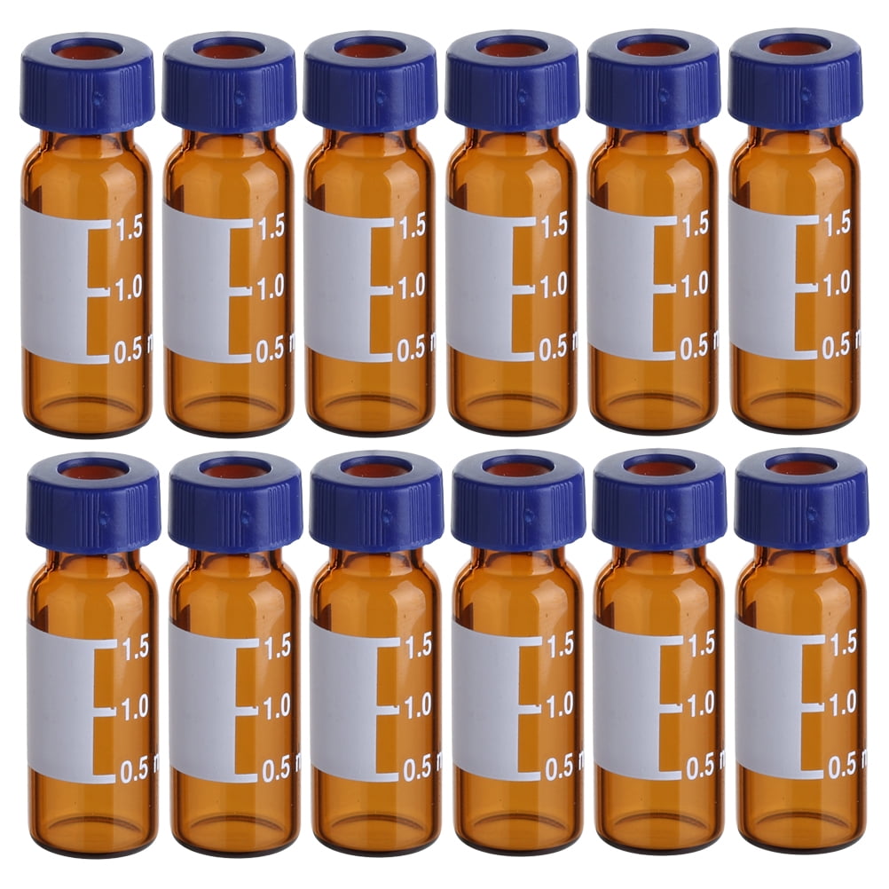 FRCOLOR 100PCS Liquid Sampling Vials Sample Glass Bottles Amber