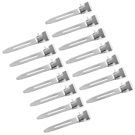 FRCOLOR 100PCS Portable Hairdressing Clips Small Size Hair Fixing Clamps Multifunctional Hair Clips Stainless Steel Positioning Clamp for Salon Home (Silver)