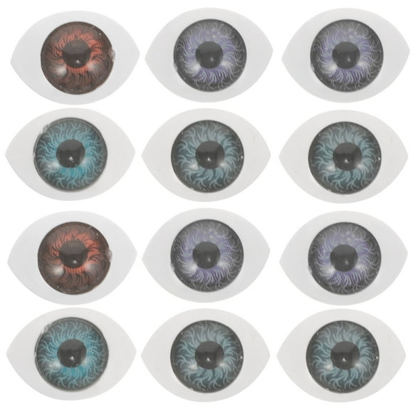 FRCOLOR 100Pack Decorative Eyeball Hemisphere Plastic Eyes For Craft Assorted Color Classroom Projects