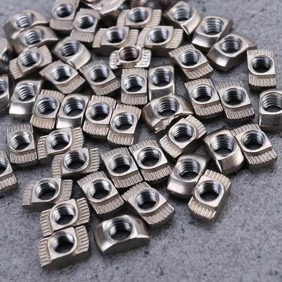 FRCOLOR 100Pcs European Aluminum Extrusions Slim T-Nut M5 Thread (M5x10x6)