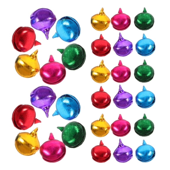 FRCOLOR 100pcs Mini Craft Bells Hanging Small Bells Metal Crafts for Backdrop Decoration