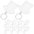 thumbnail image 1 of FRCOLOR 100pcs Acrylic Photo Frame Key Picture Key Chain Photo Insert Keychains, 1 of 8