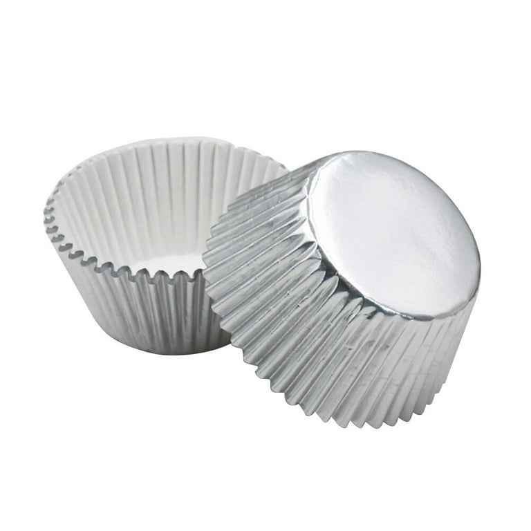 100Pcs Aluminum Foil Cupcake Liners,5 Colors Muffin Metallic Baking Cupcake  Cups