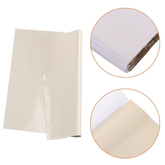 HORIALENCE Imitation Gold Foil Sheets For Craft Enthusiasts Silver 100Set 3.35X3.15X0.004In