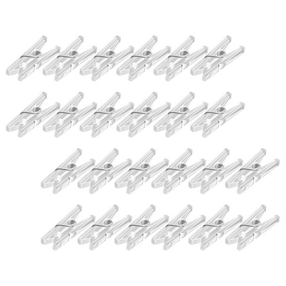 LABSERRON Multi Purpose Plastic Clips For Hangers White 100Pcs 1In X 0.4In