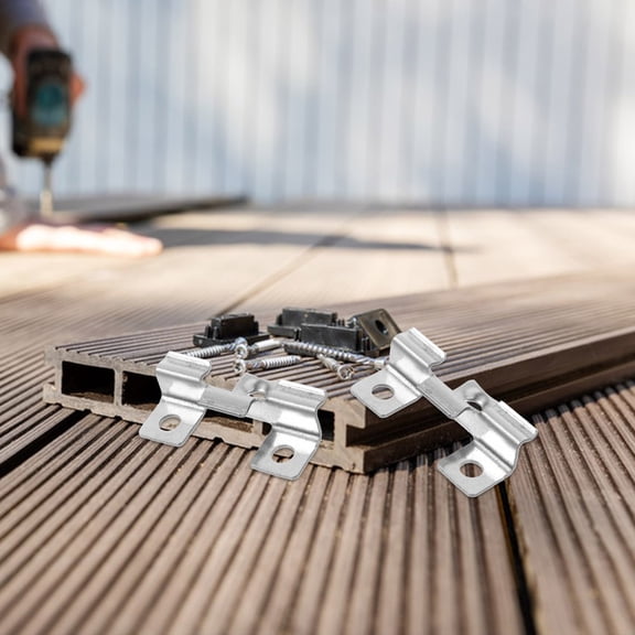 FRCOLOR 100pcs Stainless Steel Deck Fasteners for DIY Silver Color Versatile Application Hidden Design Easy