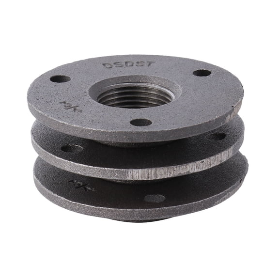 FRCOLOR 10Pcs 25mm Malleable Threaded Floor Flange Iron Fittings Wall Mounted Flange (3/4 3Holes)