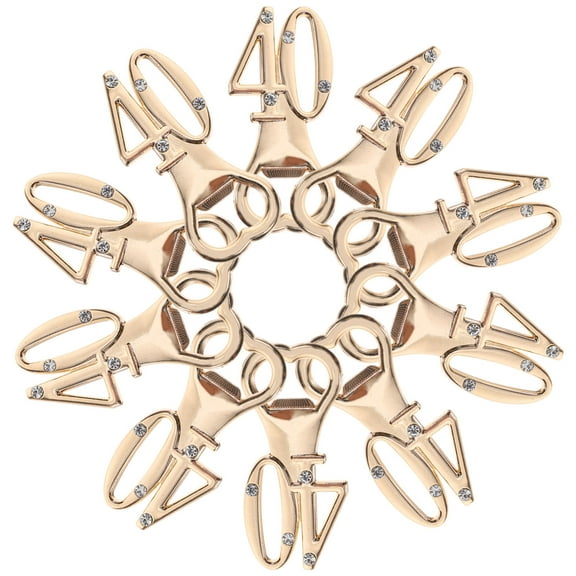 FRCOLOR 10Pcs 40th Birthday Celebration Golden Bottle Opener for Party Favors