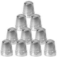 thumbnail image 1 of FRCOLOR MLINS 10Pcs Professional Finger Protector Copper Thimble for Small Finger Convenient Sewing Tool, 1 of 8