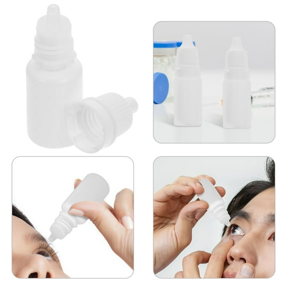 FRCOLOR 10Pcs Dropper Bottles Empty Squeezable Dropping Bottles Eye Liquid Bottles Plastic Empty Squeezable Dropper Bottles Eye Liquid Bottle Containers (L)
