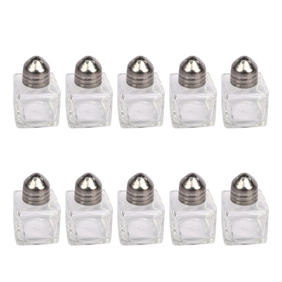 FRCOLOR 10Pcs Mini Kitchen Seasoning Bottle Glass Oil Pot Storage Bottle Kitchen Supplies Sauce Container Tetragonum