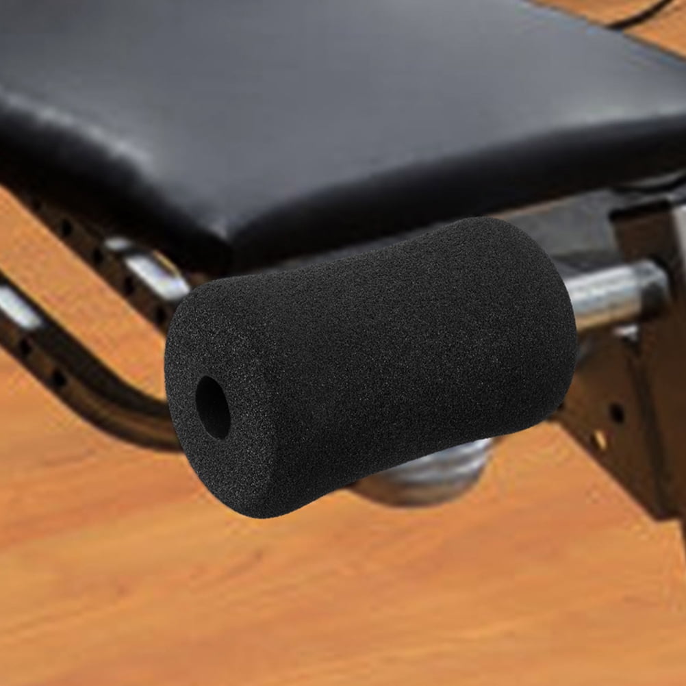 FRCOLOR 10Pcs Black Foam Roller Pads Gym Replacement Parts Cover for Leg Extension Machine and Ab Training Accessories