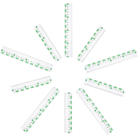 TAILTOSS 10Pcs Convenient Reading Ruler Transparent for Architects