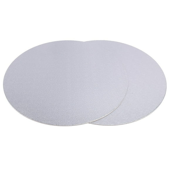 FRCOLOR 10pcs 12 Inches Cake Board Round Cake Circle Base Round Shape for Party Birthday (Silver)