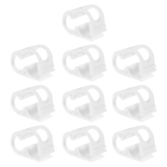 FRCOLOR 10pcs Aquarium Tube Clamp Hose Holder Tank Water Mounting Clip for Tank Tubing White,7.68"X4.33"X4.84"