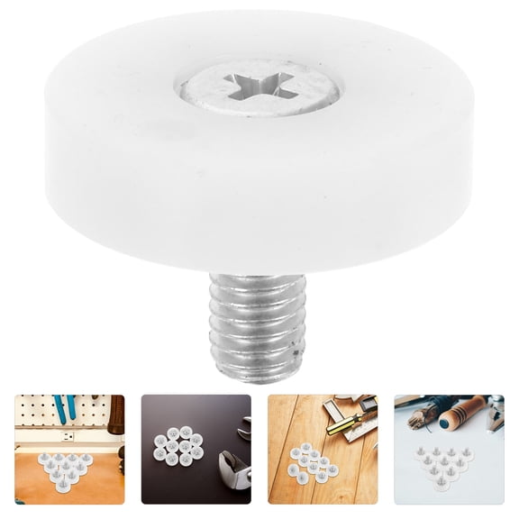 FRCOLOR 10pcs Bearing Nylon Small Pulley Drawer Roller Pulley Screw Threaded Cabinet Pulley Positioning Roller File Cabinet Pulley