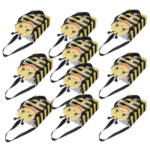 FRCOLOR 10pcs Bee Design Handheld Present Bags Adorable Candy Boxes Baby Shower Present Box Baby Shower Boxes Small Candy Boxes Small Favor Boxes