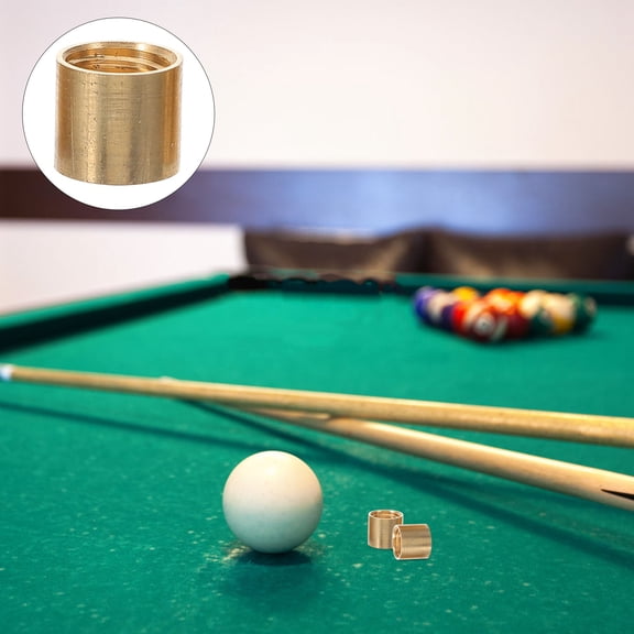 FRCOLOR 10pcs Brass Billiard Cue Ferrule Billiard Replacement Part Pool Stick Tube Billiard Supply