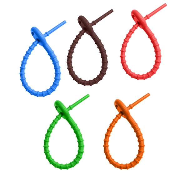 FRCOLOR 10pcs Data Cable Organizer Headphone Wire Holder Reusable Cable Ties,2.17"X0.91"X0.59"