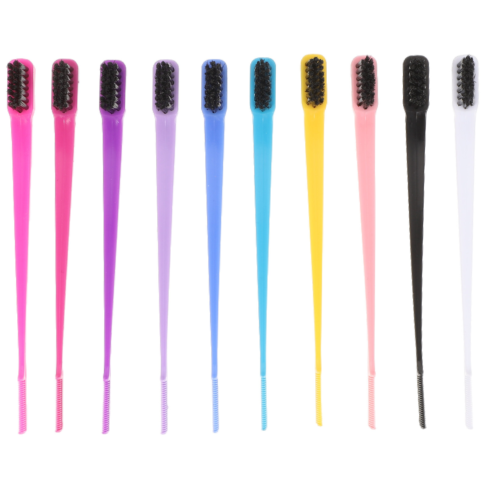 FRCOLOR 10pcs Eyebrow Brush Eyebrow Comb Brush Hairline Comb Brush Multiuse Eyebrow Brush