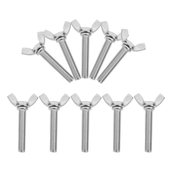 FRCOLOR 10pcs Hand Screws For Quick Tightening M8x40 Wing Bolts Stainless Steel Thumb Screws For Home Hardware Furniture Assembly And Repairs