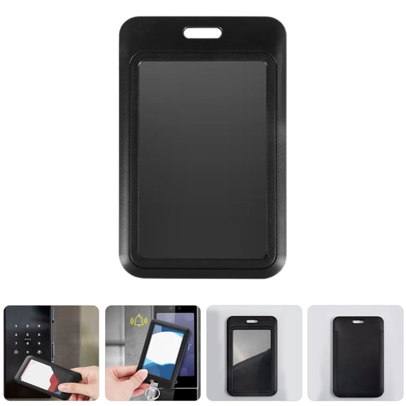 LABSERRON Heavy Duty Id Badge Protector Clear Card Sleeve for Office 10Pcs