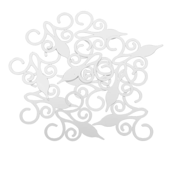 FRCOLOR 10pcs Hollow Mirror Wall Art Ceiling Adhesive Mirror Stickers Flower Wall Mirror Decals Acrylic Removable Mirror Stickers for Home Wall Decor