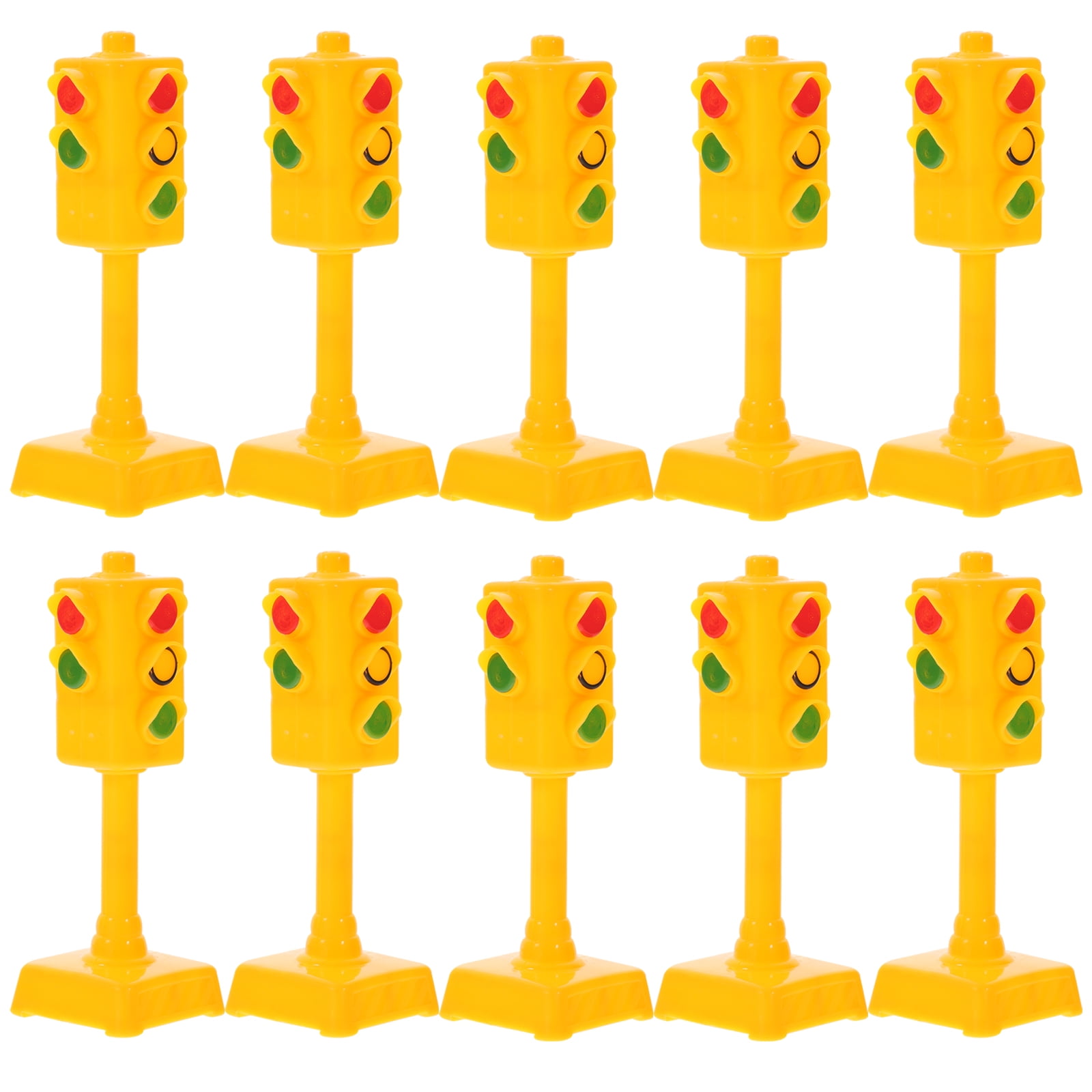 FRCOLOR 10pcs Kids Traffic Signs Toys Simulated Traffic Light Model