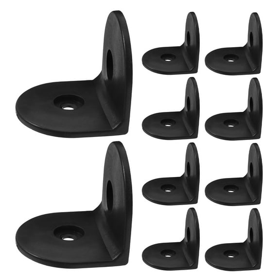 FRCOLOR 10pcs L Bracket Plastic Corner Bracket Joint Right Angle Bracket Shelves Right Angle Bracket For Wood Furniture Cabinet Chair
