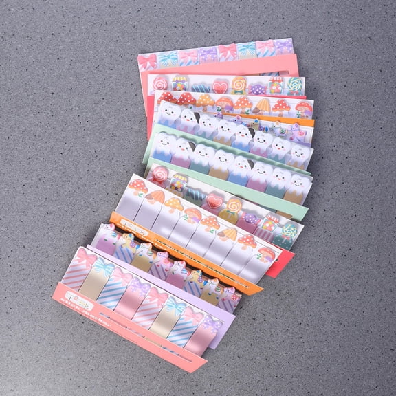 FRCOLOR 10pcs Mini Catoon Creative Self- Self-Adhesive Paper Notes Post Memo Random Style