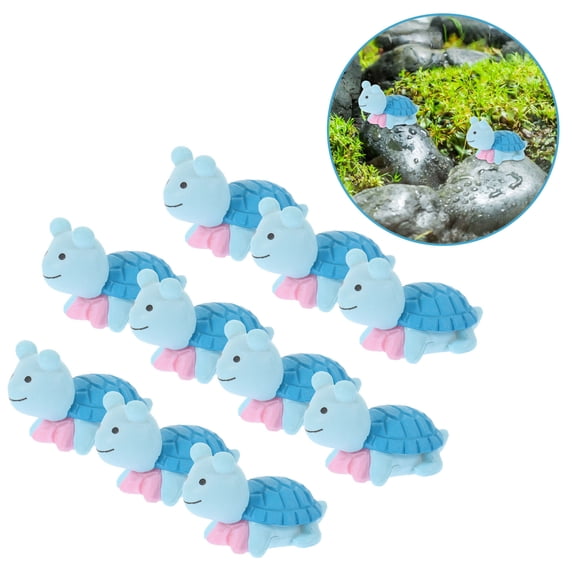 FRCOLOR 10pcs Miniatures Tortoise Miniatures Turtles Figurines Micro Landscape Flowerpot Bonsai Turtle Statues