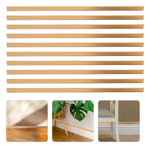 FRCOLOR 10pcs Peel and Stick Metal Corner Protector Molding Trim for Doors and Walls