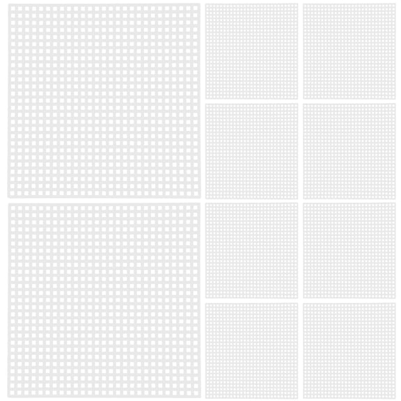 FRCOLOR 10pcs Plastic Canvas Mesh Sheets for Bag Making, Wig Crafting, Embroidery and Versatile Sewing Projects