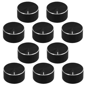 LABSERRON 10Pcs Compact Black Volume Control Knobs for Amplifiers Sturdy Replaceable Design