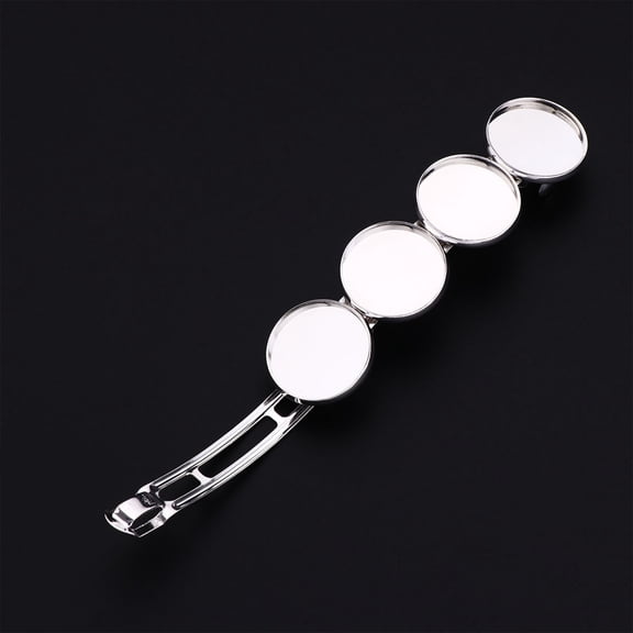 FRCOLOR 10Pcs Hair Clips Accessory Plated Silver Metal Spring Clips Durable for DIY Hair Style and Crafts