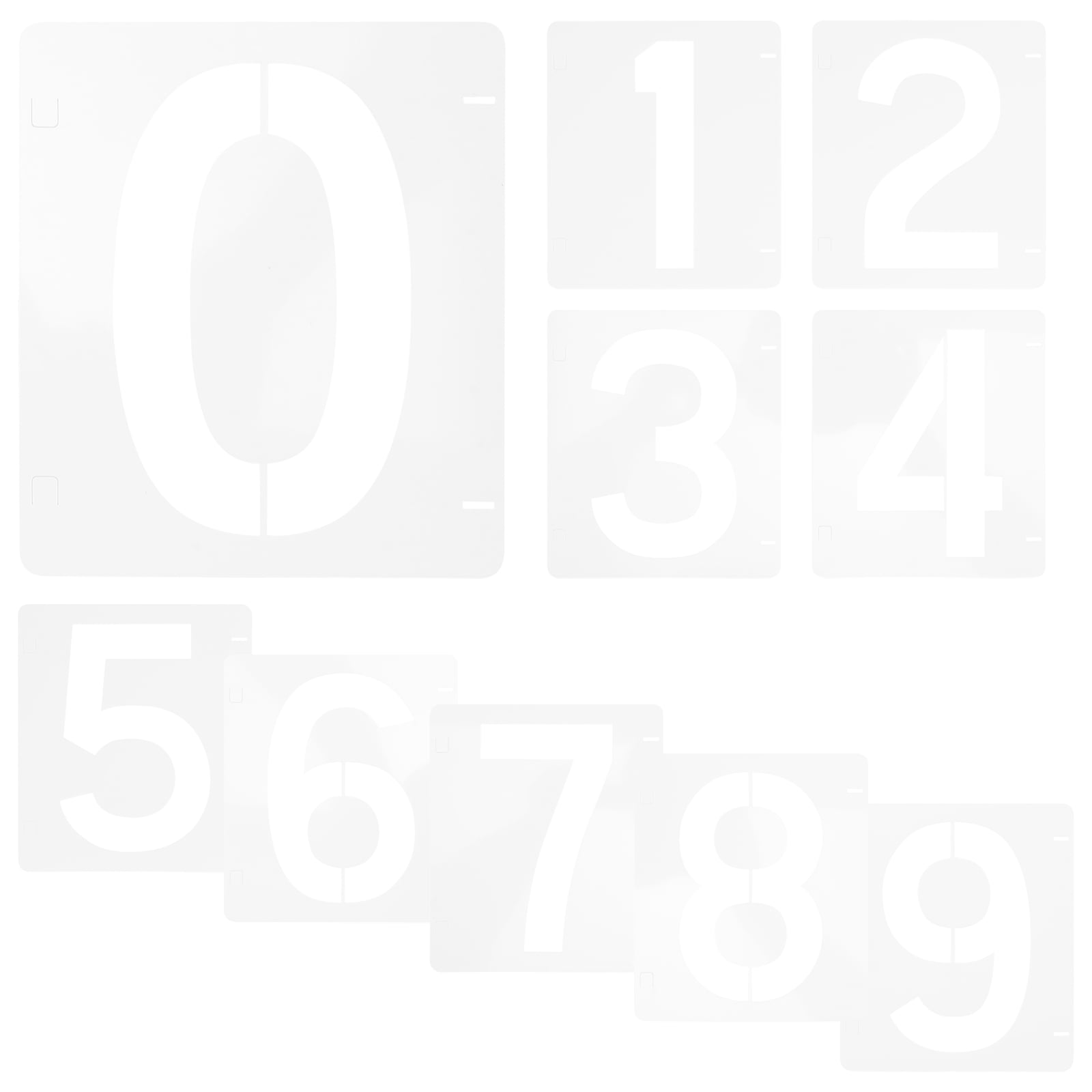 FRCOLOR 10 Pcs Address Number Stencil Drawing Stencils Office White ...
