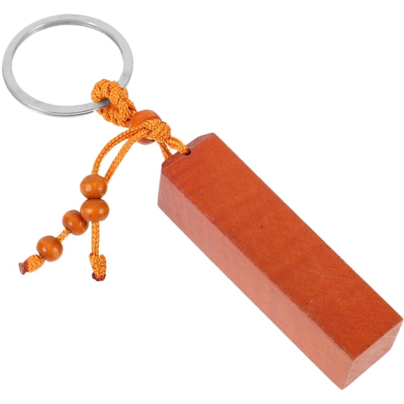 FRCOLOR 10pcs Wood Blank Keychains Wooden Key Holders Wooden DIY Key Rings Engravable Wood Pendents