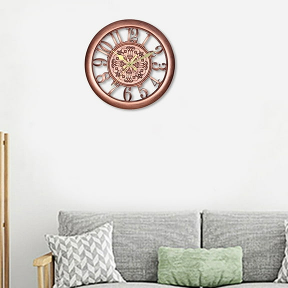 FRCOLOR 11 Inch Vintage Wall Clock Clocks for Living Room Minimalist