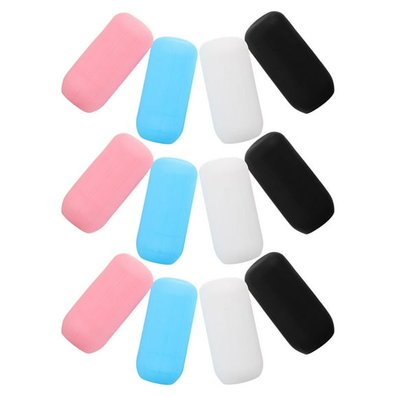 WASHWEPE Silicone Leak-Proof Bottle Cover Black 12Pcs 3.1X1.3X1.3In