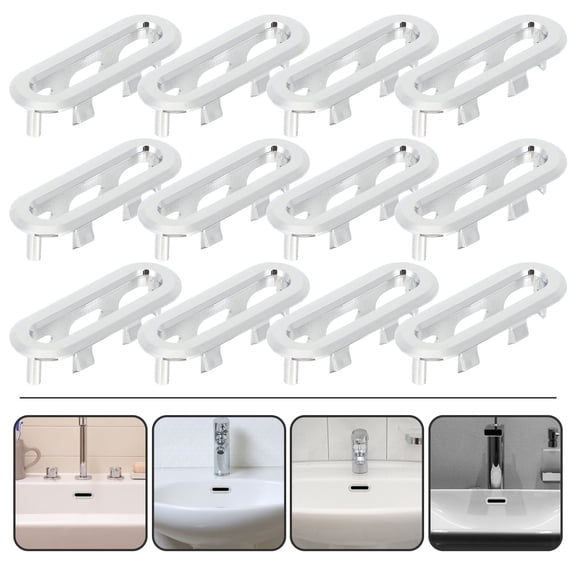 FRCOLOR 12 Pcs Basin Drainage Overflow Ring Sink Retrofit Accessory
