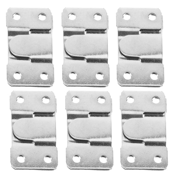 FRCOLOR 12 Pcs Bed Rail Fitting Frame Brackets for Headboard Silver