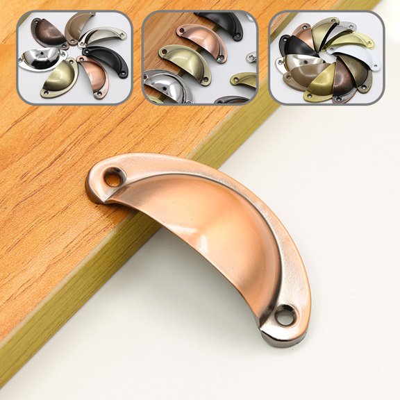 TAILTOSS 12Pcs Red Retro Style Furniture Handle Parts Easy Install Decorative Pull Handles for Drawers