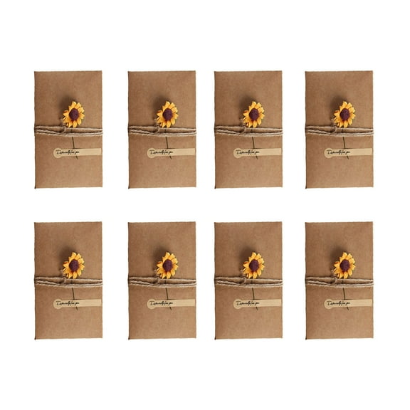 PAMINGONO Sunflower Greeting Cards Crafted with Premium Kraft Paper for Many Occasions Including Birthday and Christmas Multi Color 6 Large 6 Small