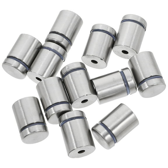 FRCOLOR 12 Pcs Glass Fixing Decorative Nails 2.70X1.90X1.90CM Silver